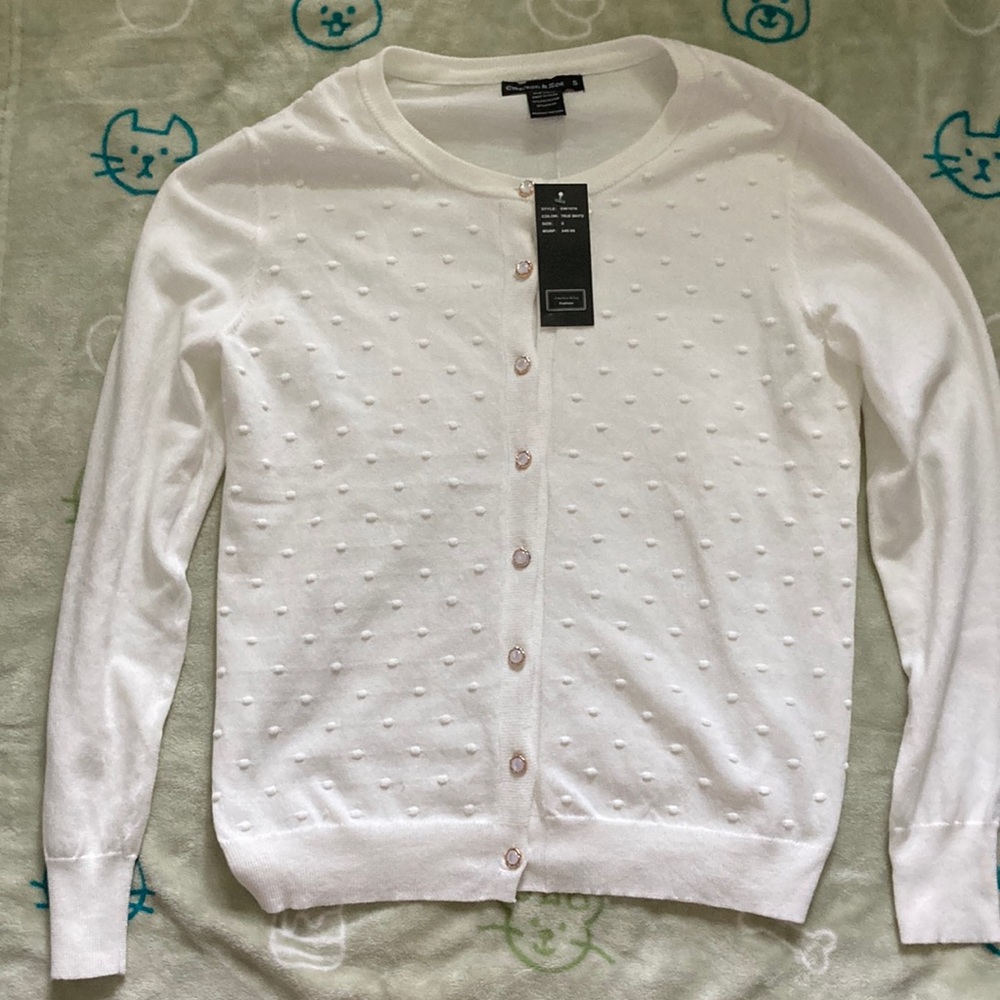 Emerson and Zoe White Cardigan